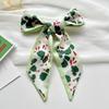 Green Is White And Tender, Long And Small Silk Scarves, Women'S Thin And Narrow Streamers, Tied Hair, Tied Bags, Decorative Souvenir Ribbons