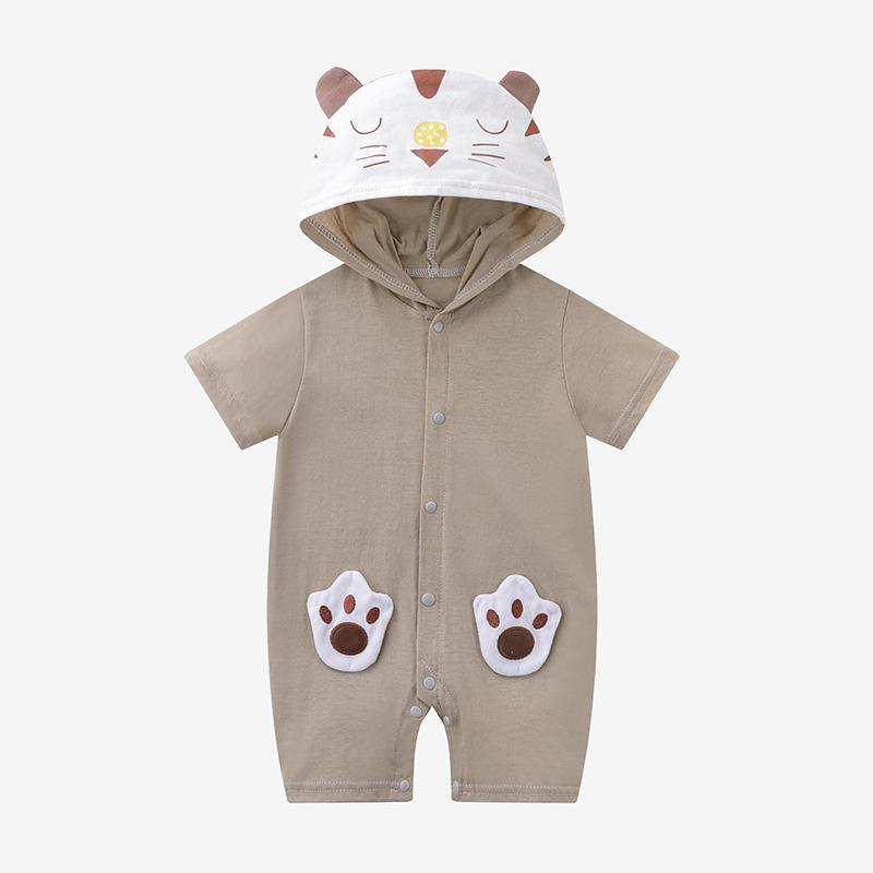 Infant Jumpsuit Rabbit Cow Romper Animal Tiger Cute Cat Print Girl Boy Cotton Suit Newborn Climbing Bunny Rompers Summer