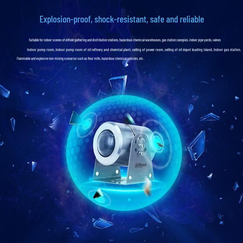 Dahua 4MP Industrial Starlight POE Explosion-Proof IP Camera CN plug (adapter included)