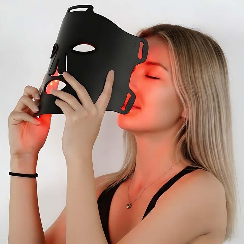 Yoghi - Lune De Soie Black - Masque Facial Led - 4 Longueurs D'onde - Télécommande