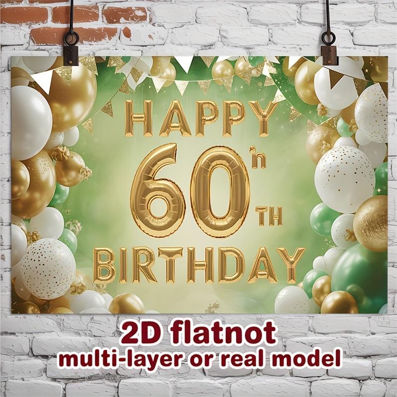 60th Birthday Party Backdrop - Studio Photo Prop