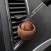 1PC Original Handmade Car Round Egg Diffuser Wood Aromatherapy Black Walnut Car Diffuser Car Diffuser Car Air Conditioning Outlet Special Diffuser