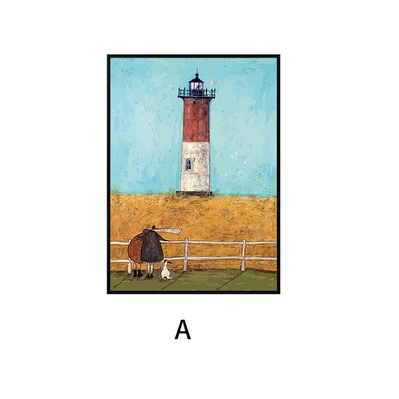 Милый мультфильм Happy Family Lover, картина на холсте, счастье, любовь, постеры и принты для гостиной, спальни, декор, настенное искусство