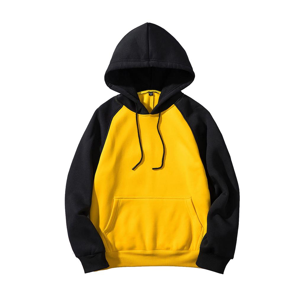 Мужская повседневная свободная толстовка с капюшоном и длинными рукавами, пуловер с большими карманами