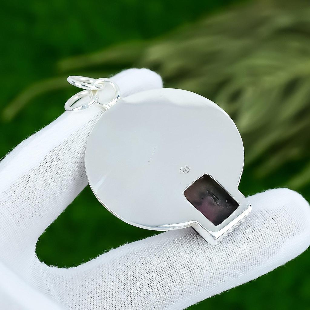 Memorial Day Deal 925 Silver Rhodonite Gemstone Ethnic Wedding Pendant Jewelry