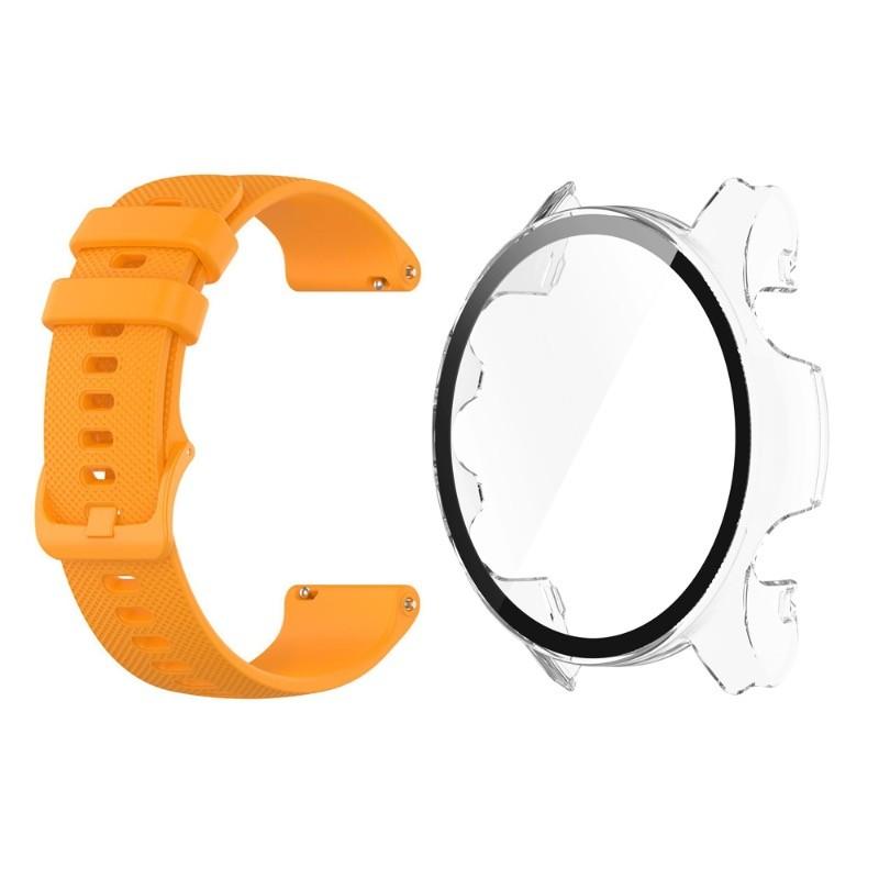 Silicone Watch Band and PC Case Cover For Garmin Forerunner 965 265 265S 255 255S Accessories Quickfit Silicone Strap