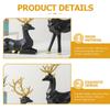 2Pcs Modern Resin Reindeer Sculpture Sitting/Standing Position Elk Figurine  Table Decor