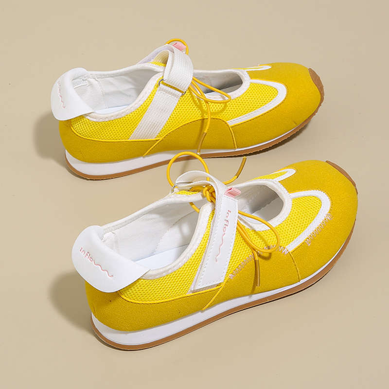 Некрасивые милые спортивные функциональные балетки для тренировок женские 2025 лето сетчатые дышащие сандалии Мэри Джейн повседневная обувь