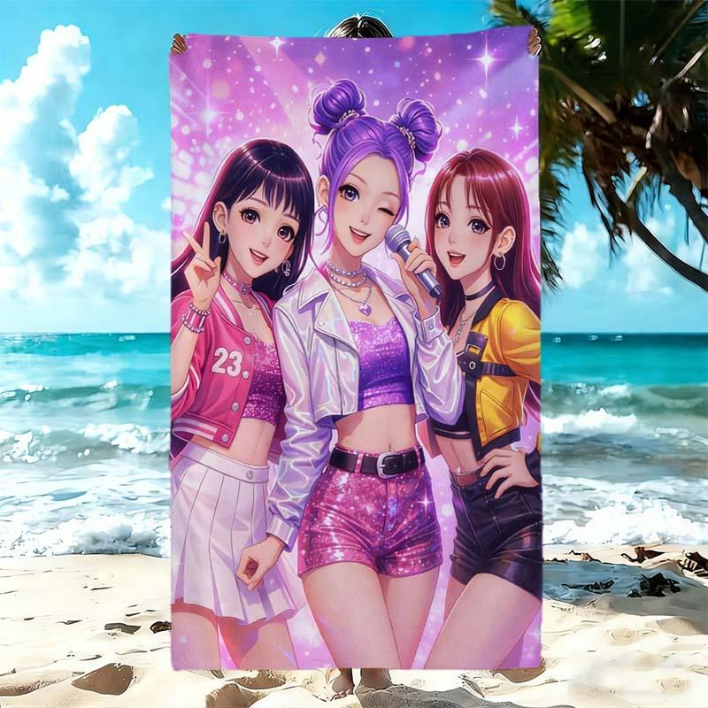 1 шт. K-pop Аниме Идол Девичья Группа Пляжное Полотенце Микрофибра Мягкое Быстросохнущее Спортивное Полотенце для Тренажерного Зала Полотенце для Ванной Комнаты Плавание На Открытом Воздухе