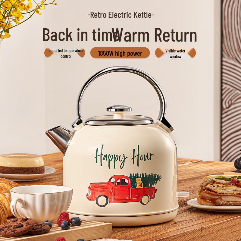 Электрический чайник Zoomland Retro 1,7 л, вилка CN (адаптер в комплекте)