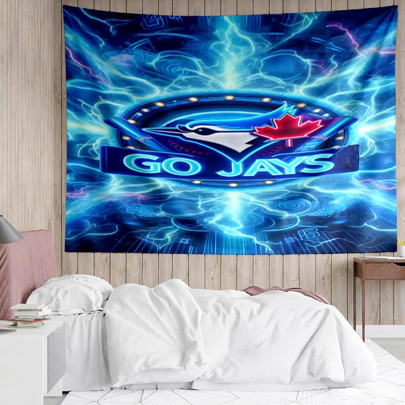1PC Blue Jays Baseball Season Quick-Dry Tapestry, Unique Design Tapestry, Suitable for Bedroom,Livingroom, Playroom,Heartwarming Holiday Gifts
