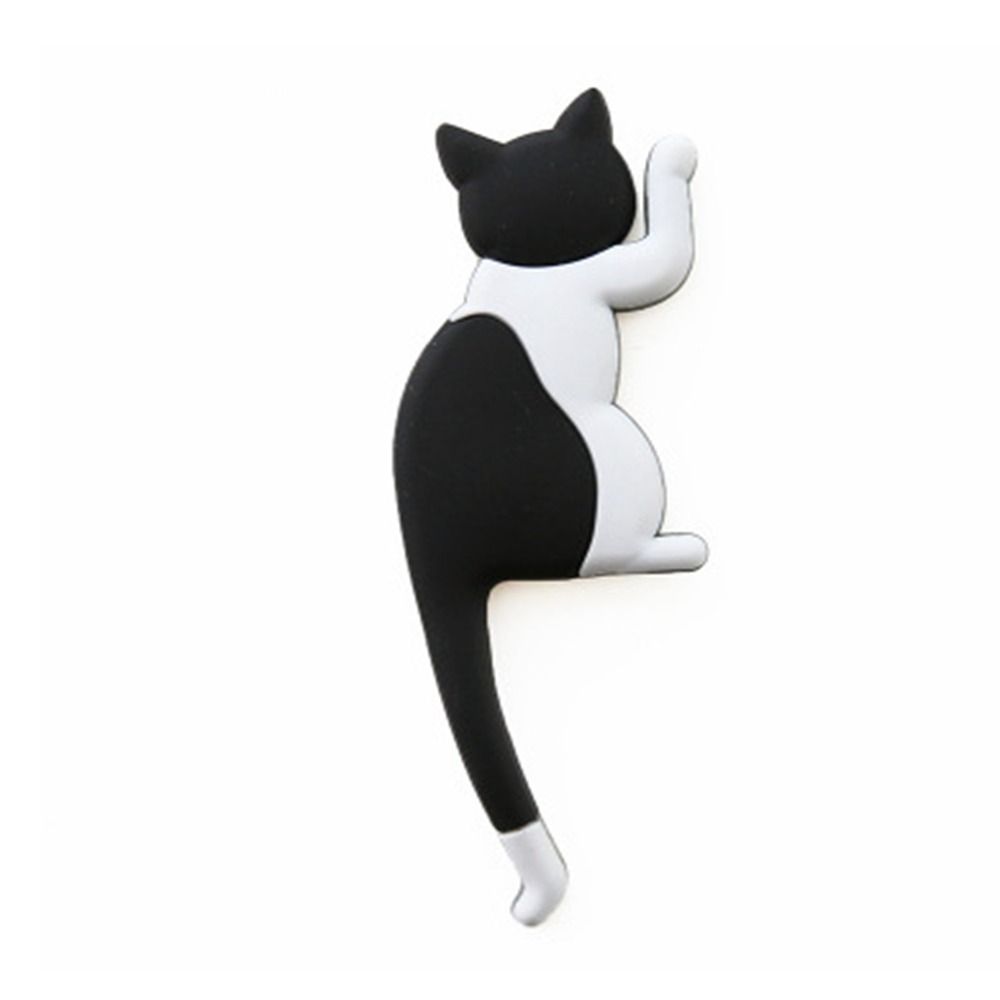 Multifunction Fashion Free Punching Easy To Install Home Decor Save Space Hook Fridge Magnet Cat Hook Refrigerator Sticke