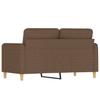 2 Seater Sofa Brown 120 cm Fabric