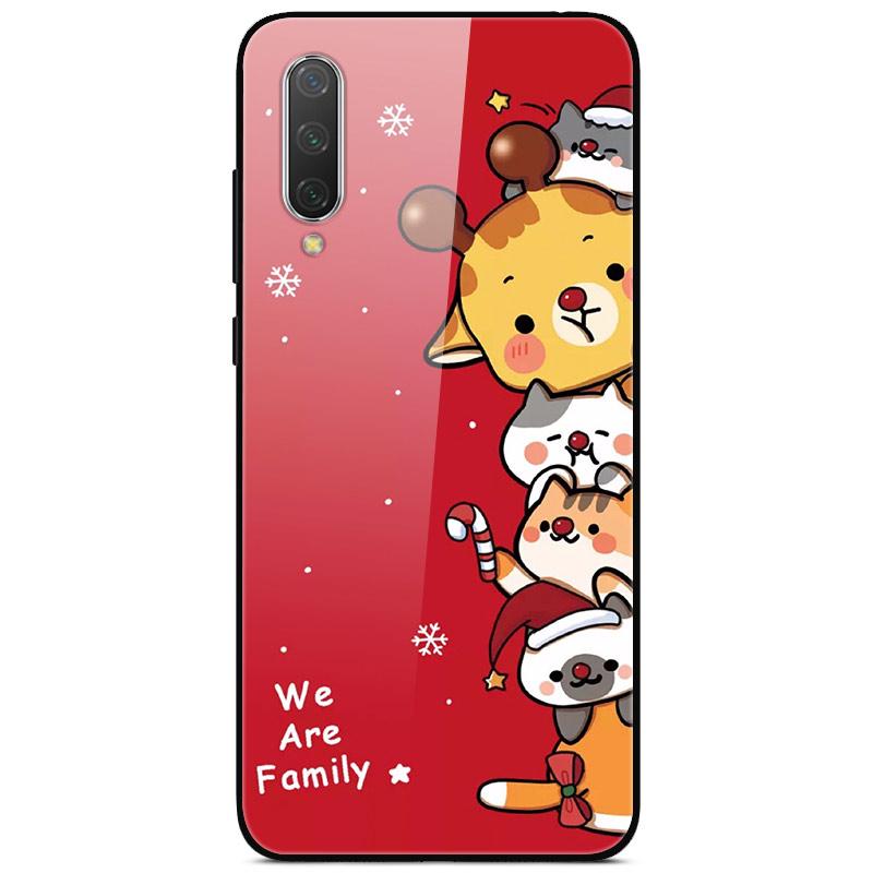 New Year Christmas Case For Xiaomi Mi 9 Lite CC9 CC9E A3 9T SE Tempered Glass Hard Cover For Redmi Note 8T 8 7 K20 Pro Bumper