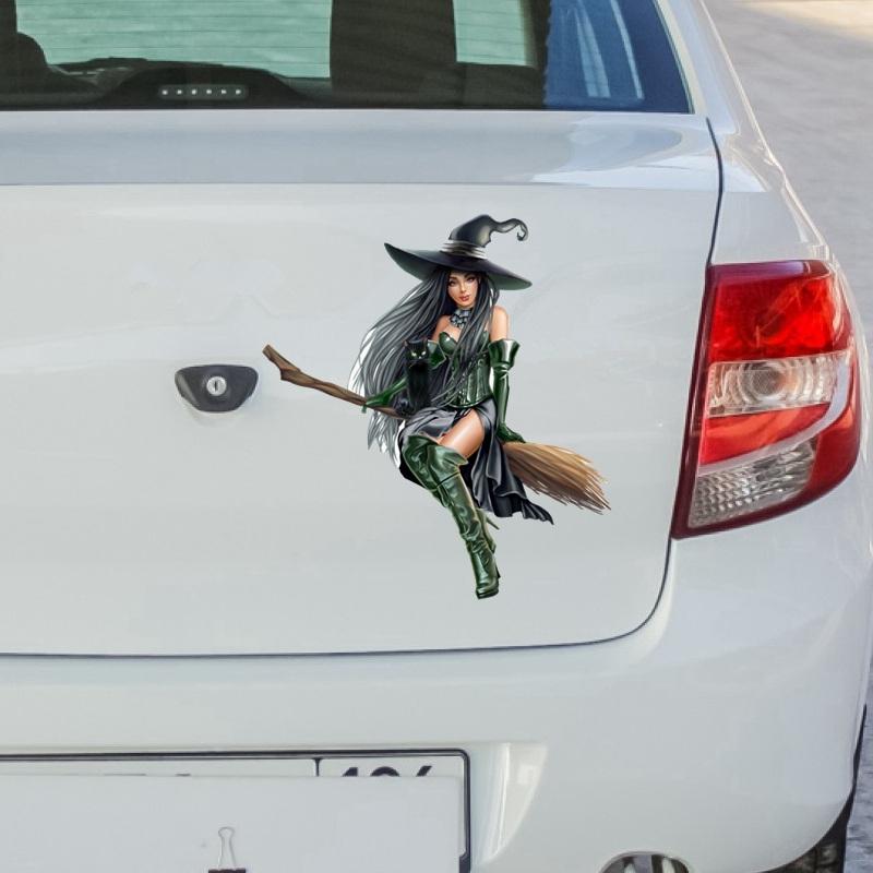 Tri Koshki KCS237 фэнтезийная ведьма Хэллоуин наклейка на автомобиль ПВХ разноцветные наклейки аксессуары для мотоциклов наклейка на автомобиль ноутбук чемодан