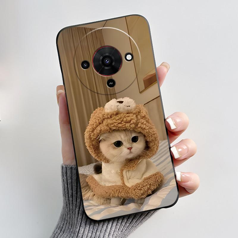 Милый мультяшный чехол для ZTE Blade A76 5G Z2469N Capa Funda Печатный корпус Защитная крышка Мягкий силикон Черный корпус Coque
