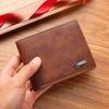 Мужской кошелек из искусственной кожи однотонный винтажный большой вместимости многокарманный портативный складной кошелек для хранения монет и мелочи карточный взрослый секс-одежда CLE