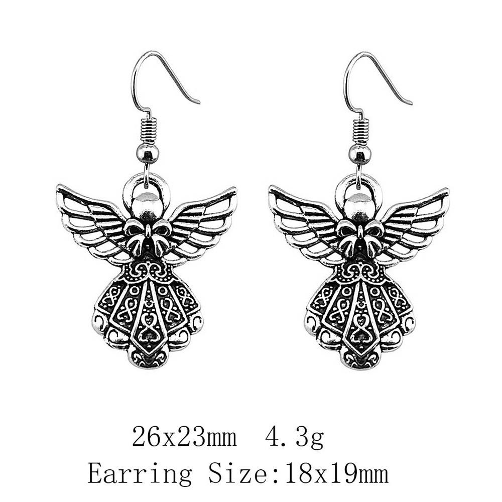 Комплекты сережек на годовщину свадьбы, серьги-подвески и подвески в виде крыльев ангела, женские серьги-сумки для свадьбы