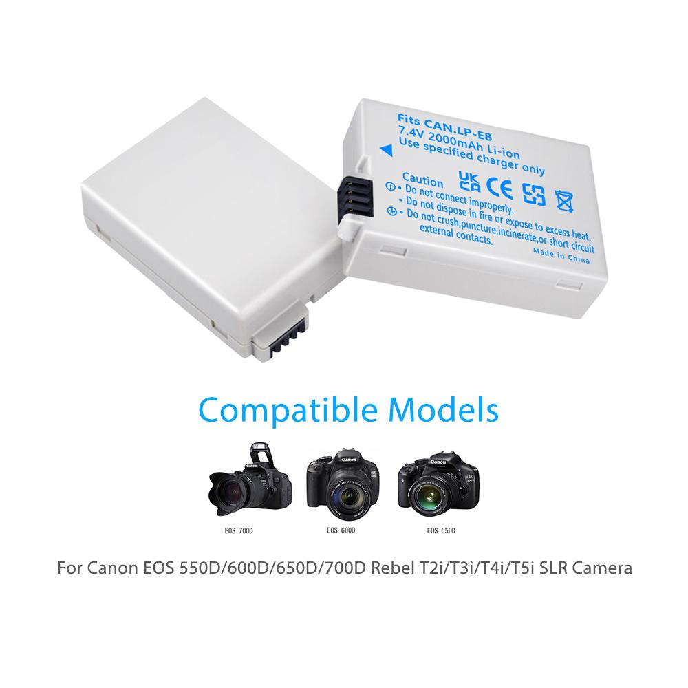 Аккумулятор PALP 1800 мАч LP-E8 LPE8 LP E8 для Canon EOS 550D 600D 650D 700D X4 X5 X6i X7i T2i T3i