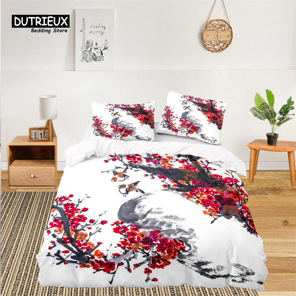 Мягкий цветочный комплект постельного белья для детей, девочек, взрослых, листьев, цветов, веток, пододеяльник, наволочки, декор для спальни