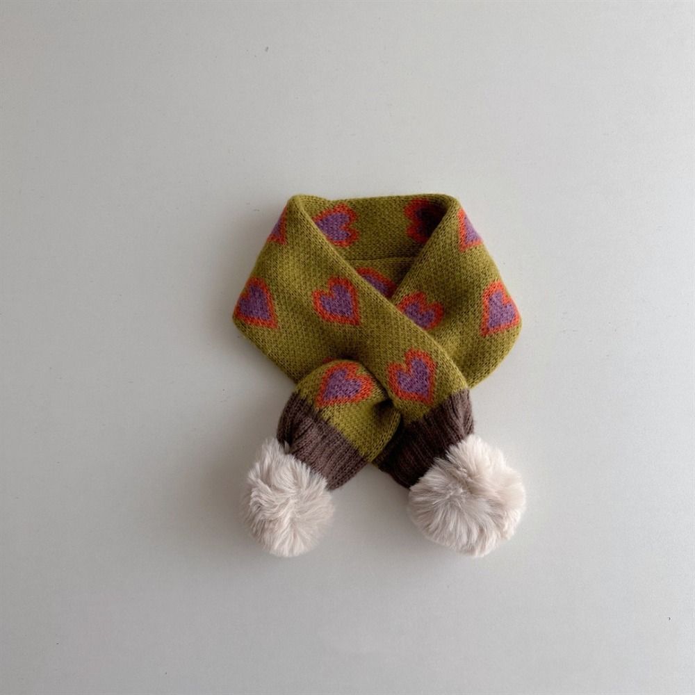 Thermal Neck Warmer Kids Muffler Thickened Baby Neckerchief Fashionable Cross Scarf  Outdoor Sports
