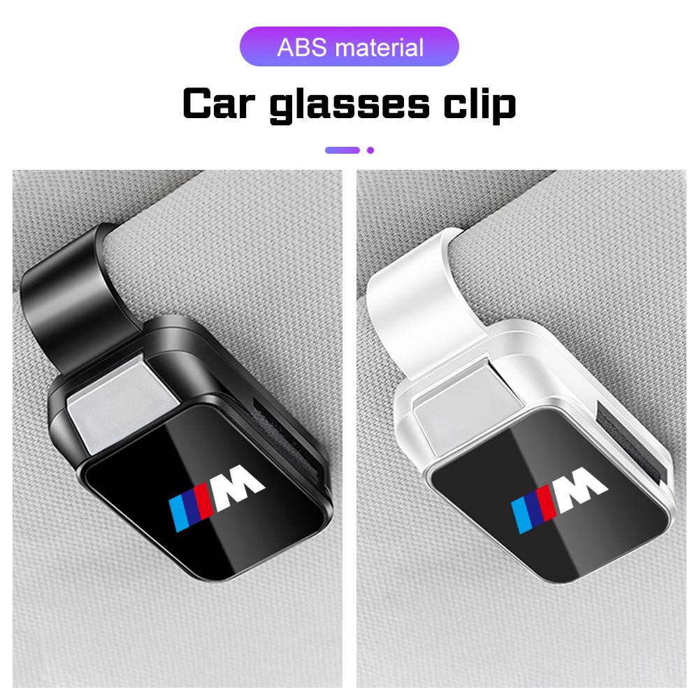 For BMW M E36 E39 E46 E60 E70 E90 E91 E92 F10 F40 G01 X1X3X4 X5 X6 X7 Car Visor Glasses Clip Eyeglasses Hanger Sunglasses Holder