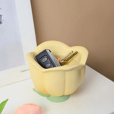 Минимализм Мультфильм Тюльпан Хранение Украшения Кавайные Аксессуары Украшение Рабочего Стола Хранение Девичьей Комнаты Милый Домашний Декор