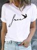 (Asian Size) T Shirt Fashion Letter Trend Cute 90s Female Graphic Casual Short Sleeve T-shirts Tee Women Print Lady Top Clothing