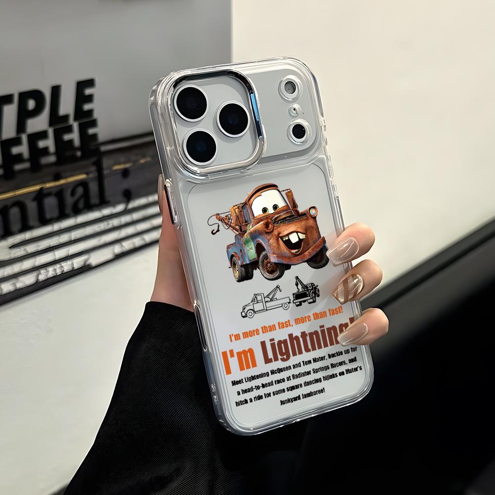 Мультяшные Тачки МакКуин Салли Чехол для Телефона для Apple iPhone 17 Air 16 16e 15 14 13 12 11 Pro Max X Xs XR 8 Plus Роскошный Прозрачный Чехол