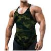 Мужской камуфляжный жилет без рукавов с U-образным вырезом для занятий спортом на открытом воздухе и фитнесом