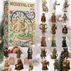 Medieval Cat Advent Calendar 2025,24 Day Christmas Countdown Calendar,Cat Christmas Tree Decoration Advent Calendars with 24 Different Kitten Designs,