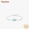 Tancise 925 Sterling Silver Bracelet Jewelry Geometric Bead Chain Link Bracelets Fashion Fine Wedding Gift for Girlfriend Women