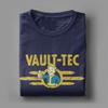 VaultsTec Потертая футболка мужская Хлопок Повседневная футболка Круглый вырез Футболка Короткий рукав Одежда Лето