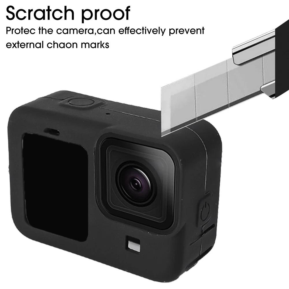 Мягкий силиконовый защитный чехол для камеры GoPro Hero 12 11 10 9, полный корпус, защитная оболочка с ремешком для GoPro 12 11 10