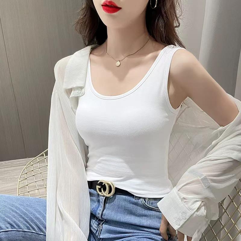 Топ-майка из модала большого размера с мягкими чашками для похудения - Дышащая и удобная