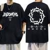 Bad Omens Band Logo Graphic T-Shirt Men Women Casual Fashion Oversized Cotton T-Shirts Hip Hop Gothic Clothing T Shirt