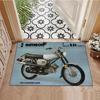 Simson Vintage Motorcycle Rug, suitable for living room, bedroom, game room, computer room and home décor.