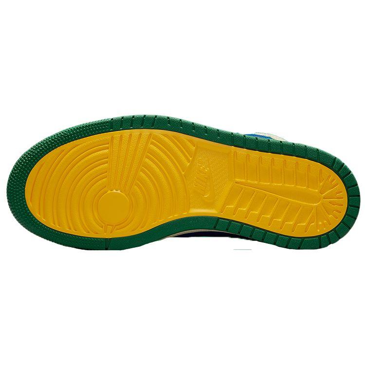 Aleali May x Air Jordan 1 High Zoom Comfort Califia Женские кроссовки Синие Hyper-Royal Pine-Green DJ1199-400