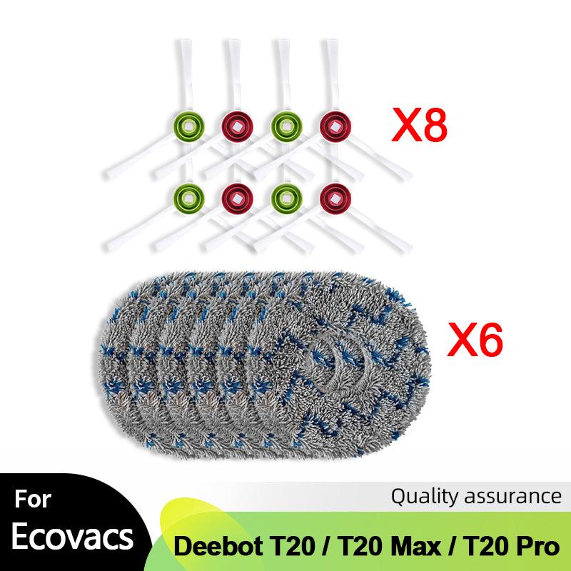 For ECOVACS Deebot T20 Omni / T20 Max / T20 Pro Vacuum Cleaner Accessories Main Side Brush Mop Cloth HEPA Filter Dust Bag Parts