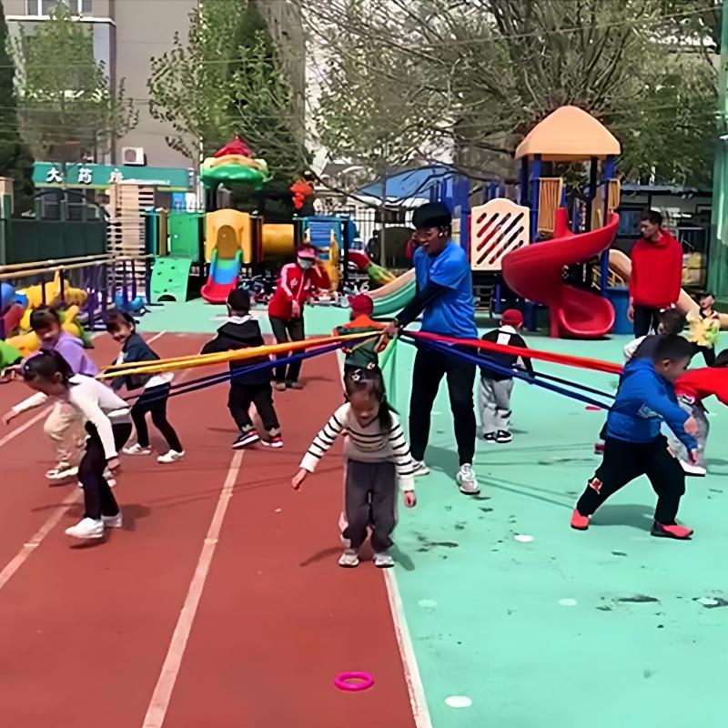 Детская уличная спортивная кооперативная игра Веревка Десятина Веревка натяжения Обучение сенсорной интеграции Интерактивная игра для родителей и детей