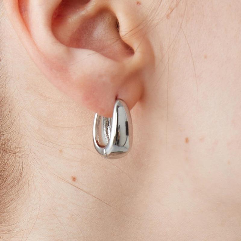 Винтажные крутые толстые металлические серьги-кольца с нерегулярной волной, серьги с лаконичной геометрией для женщин и девочек, ювелирные изделия в стиле хип-хоп