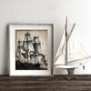 Винтажная картина на холсте, лодка, ретро-художественные постеры и принты, украшения для дома, комнаты, картины для гостиной, без рамки