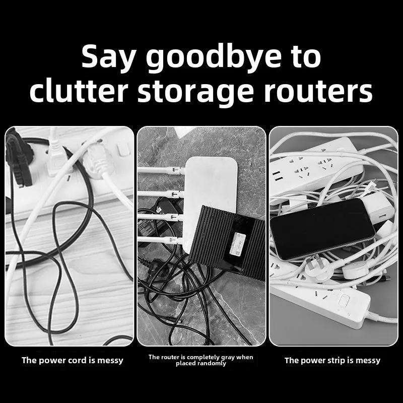 Настенная полка для WiFi-роутера - Пластиковый ящик для хранения из АБС с кабель-менеджментом, Подвесной органайзер для сетевых фильтров и домашнего декора