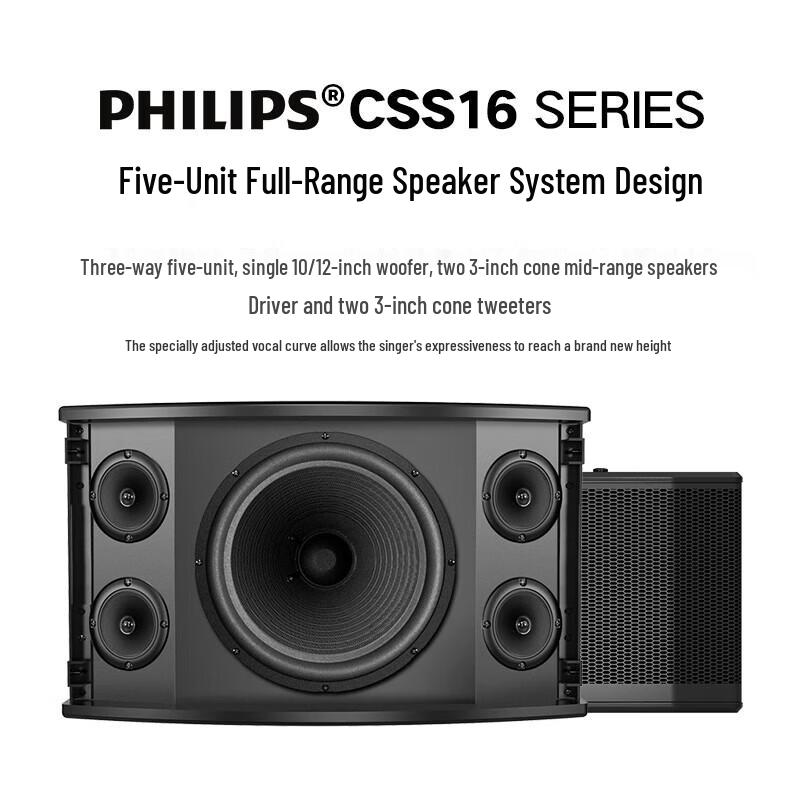Philips Home KTV Karaoke System (10-inch 2.1 Deluxe Set) CN plug (adapter included)