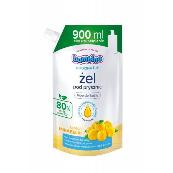Bambino Rodzina Żel Pod Prysznic Hiperdelikatny Mirabelka 900Ml