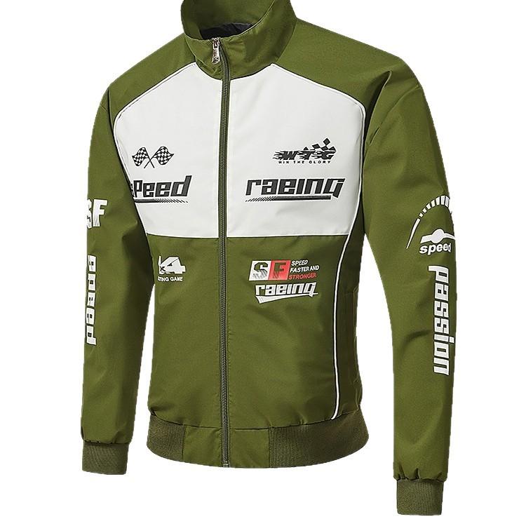 Source locomotive baseball jacket women's spring and autumn new American street hiphop couple racing suit