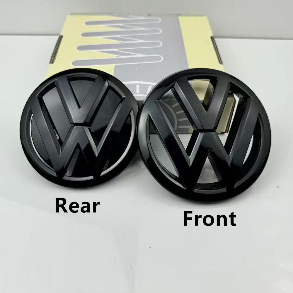 2026 Hot 2pcs 120mm 110mm Car Logo Emblem Hood Front And Rear Tail Mark Rear Badge 6R0853600A Accessory For VW Polo 2011 2012 2013