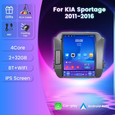 Универсальная автомагнитола Android для KIA Sportage 3 SL 2010 - 2016, для Tesla, Carplay, беспроводная, мультимедиа, навигация, GPS, WIFI