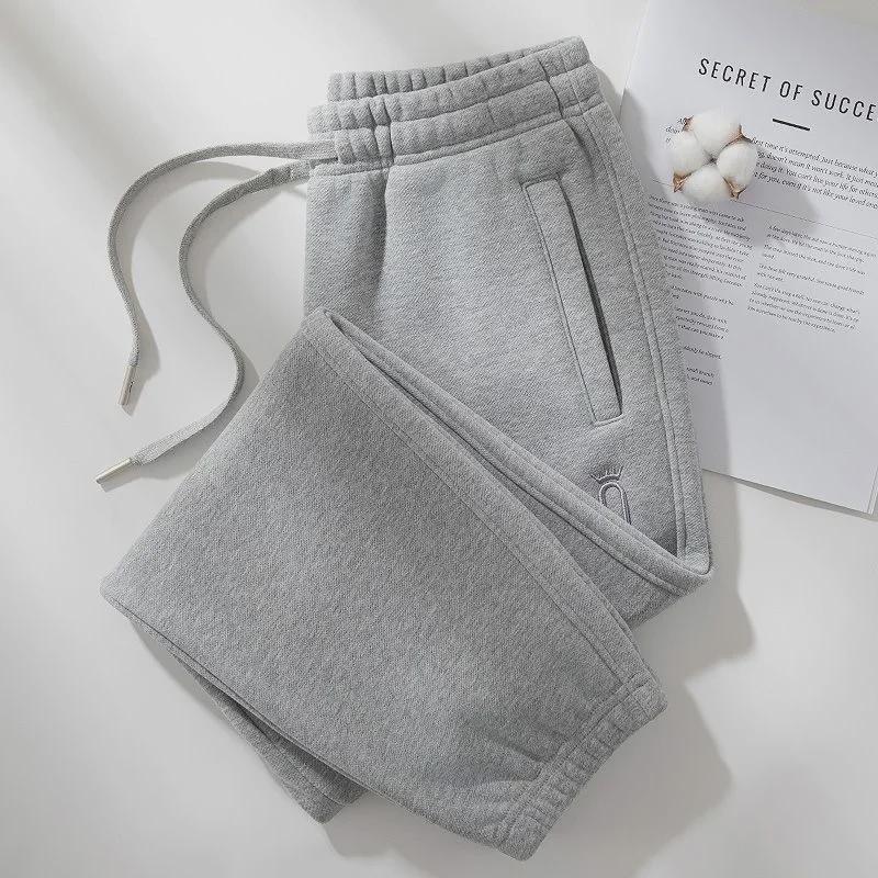 Женские спортивные штаны Velvet Dragon Fruit 2024 года — утолщенные, в зимнем корейском стиле