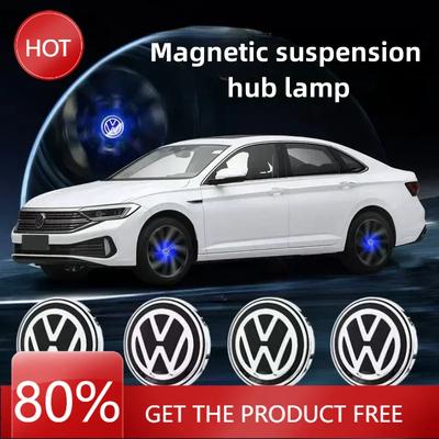 2025 Горячие VW 4 шт. Светодиодные колпачки ступицы Автомобильная плавающая подсветка Колпачки центральных колпаков колес Для Volkswagen golf4/6/7 toutan passat ti
